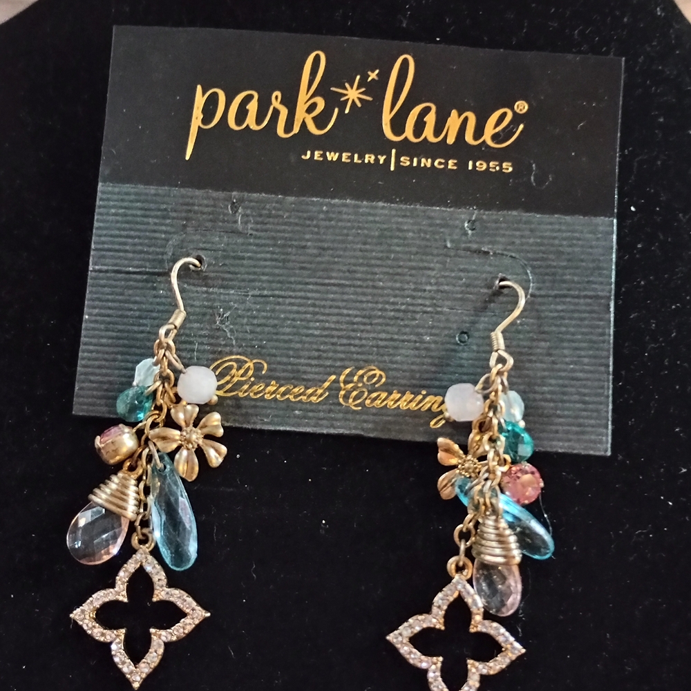 Park Lane Gold and Multicolor Dangle Earrings